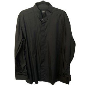 Ermenegildo Zegna Black Dress Shirt Size XXL